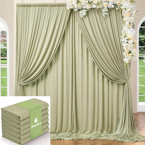 Vista 58 de Cortinas de fondo negras negras sin arrugas para fiestas, cortinas de tela gruesa para telón de fondo de fotos para cumpleaños, bodas, baby shower