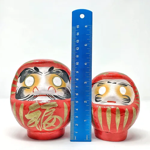 Vista 8 de Muñeca Daruma, fabricada en Japón, 4.7 pulgadas, buena suerte y buenos deseos (rojo)