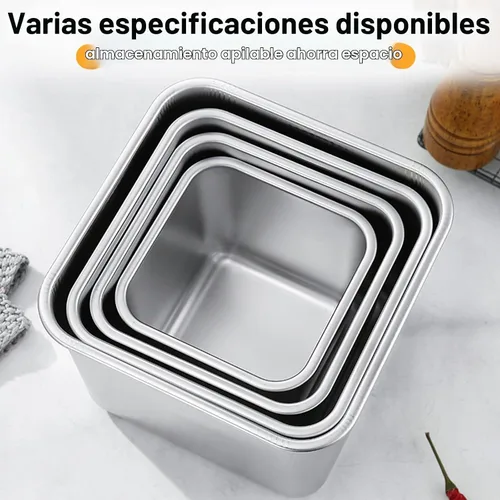 Vista 6 de YUPER Recipientes de alimentos de acero inoxidable, recipientes de preparación de comidas, recipiente para sándwich de queso y tocino