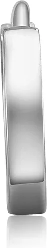 Vista 5 de Aretes Huggie de oro amarillo o blanco de 14 k de grosor de 0.079 in (0.433 x 0.433 in)
