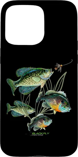 Vista 31 de Crappie Bluegill Fishing Phone Covers Black Fly Case for iPhone 17