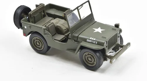 Vista 3 de Jeep Willys USA Army Green 1/32 Modelo de auto fundido a presión por New Ray