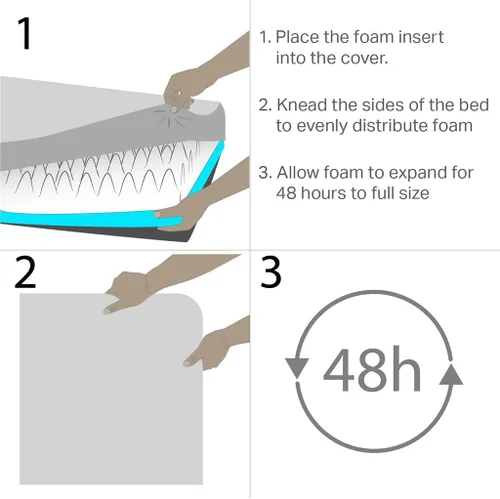 Vista 10 de Friends Forever Cama ortopédica para perro, camas refrescantes para perros con funda extraíble lavable, alfombrilla reversible para mascotas