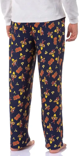 Vista 4 de INTIMO Curious George - Pantalones de pijama con estampado de sombrero amarillo para hombre Jorge curioso