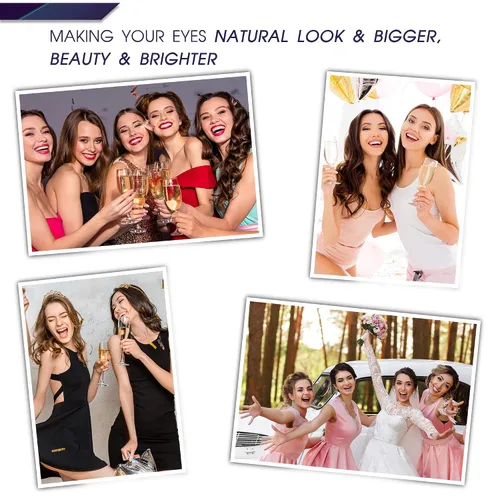 Vista 6 de SevenCrown - Kit de pestañas magnéticas de aspecto natural, 10 pares de pestañas magnéticas reutilizables con aplicador, fácil de aplicar