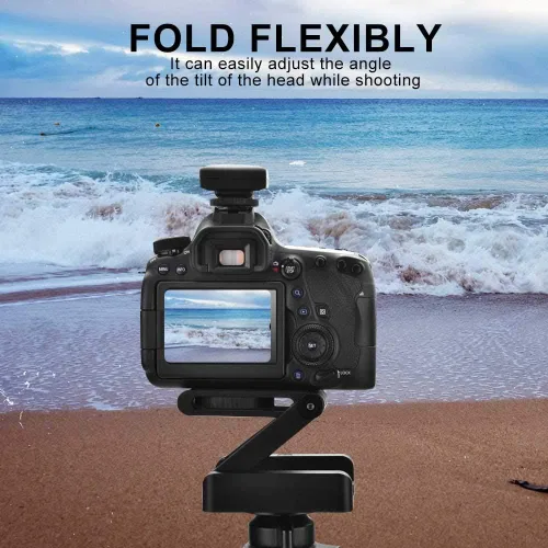 Vista 3 de Acouto Placa plegable Z Flex Tilt Head Z-Type Tilt Flexible Plegable Tr Head 1/4 "Tornillo de montaje Tr Placa de liberación rápida apta para DSLR