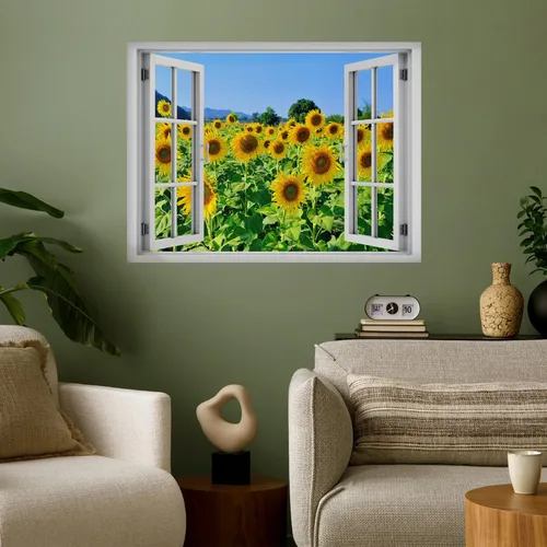 Vista 31 de wall26 Vinilo mural de pared extraíble – ANSE Lazio Beach en la isla Praslin en Seychelles - Decoración de pared creativa de ventana – 24 x 32