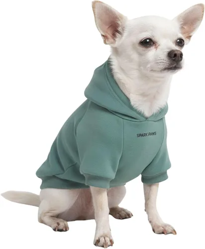 Vista 82 de Spark Paws Sudadera con capucha para perro, suéter de primera calidad para perros pequeños, medianos y grandes Trajes cálidos para bulldogs