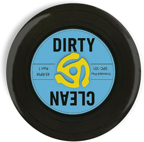 Vista 2 de Imán para lavavajillas Clean Dirty de 3.5 pulgadas, estilo disco de vinilo, para nevera, decoración retro para el hogar 3.5 in Vinyl Record Design