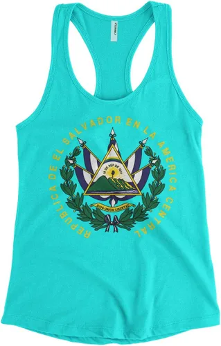 Vista 10 de Camiseta sin mangas con espalda cruzada de El Salvador para mujer