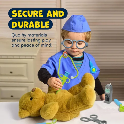 Vista 5 de Kit de médico de Kidzlane para niños - Juego de médico para niños con estetoscopio electrónico - Juego de médico para niños - Juego de médico