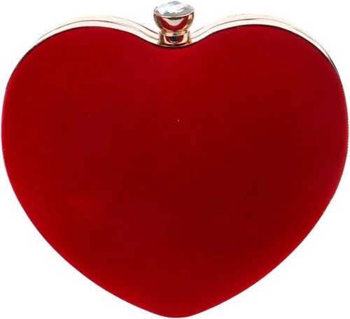 Vista 2 de Bolso en forma de corazón para mujer, mini bolso de cadena de embrague, bolso de hombro elegante, bolso de noche