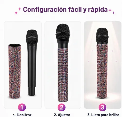 Vista 7 de Colorido cristal micrófono mango cubierta para micrófono inalámbrico universal y SM58, Beta 58A, brillo de mano inalámbrico brillante en tours