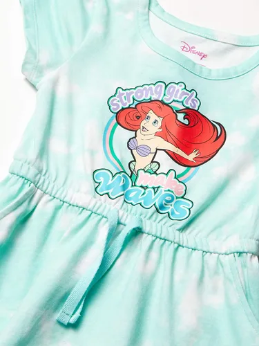 Vista 3 de Spotted Zebra Disney Marvel Star Wars Frozen Vestidos de manga corta para niñas princesas paquete de 2
