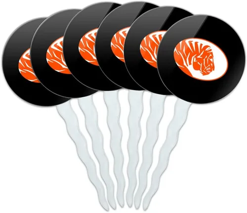 Vista 74 de Abilene Christian - Juego de 6 palillos para cupcakes con logotipo secundario