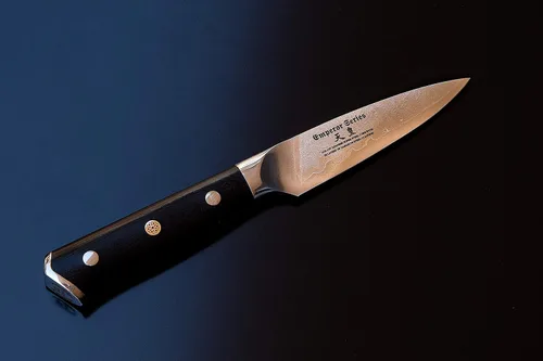 Vista 5 de Regalia Cuchillo de parrilla (de servicio) de 3.5 pulgadas: cuchillos de utilidad para pelar de acero inoxidable damasceno de alta carbono de 67