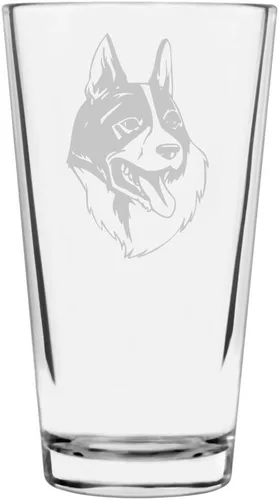 Vista 425 de Podenco Canario - Vaso de pinta de 16 onzas con temática de perro personalizado