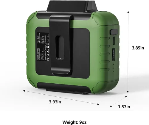 Vista 7 de Ventilador de cintura portátil – Batería de 6000 mAh, 3 velocidades, flujo de aire fuerte, hasta 16 horas de tiempo de trabajo, ventilador portátil