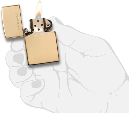 Vista 4 de Zippo HP Brass con grabado de latón macizo, 254