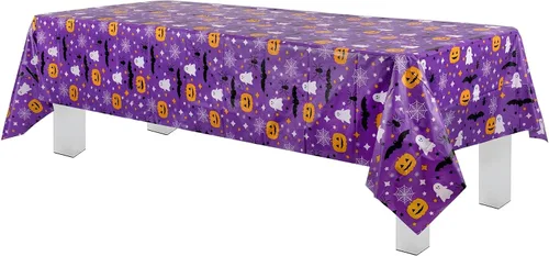 Vista 49 de Grandipity Mantel de plástico desechable de calidad prémium para fiestas con temática de globos de cumpleaños, 1 paquete, 54 x 108 pulgadas, mantel