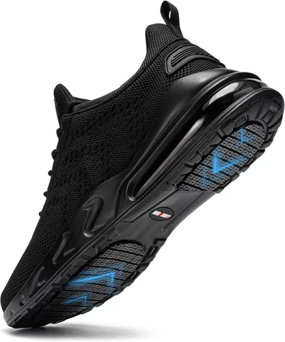 Vista 2 de LARNMERN Zapatos de trabajo antideslizantes para hombre, antideslizantes, resistentes al agua, para caminar, zapatos trabajo, impermeables, servicio