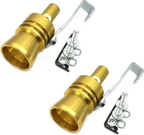 Vista 11 de DEVMO Silenciador de escape universal de aleación de aluminio de tamaño XL, silenciador de tubo de escape de sonido turbo para coche (XL-negro)