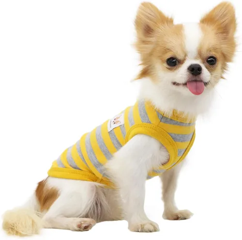 Vista 6 de Lophipets camisas para perros pequeños 100% algodón a rayas para cachorros perros Chihuahua
