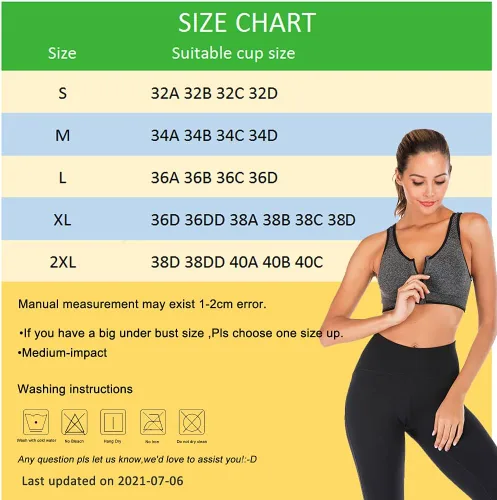 Vista 4 de Medium Support and Removable Pad Tank Top Racerback Post Surgery Sports Bras for Women Albaricoque/Negro/Gris