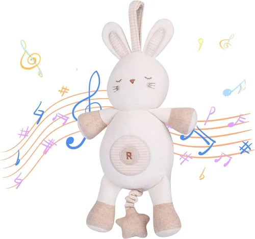 Vista 8 de COTTONEBEBE Juguetes para Bebés, Juguete de Peluche con Música de Nana para Bebés Infantes de 0 3 6 12 a 36 Meses Niño y Niña, Regalo Ideal