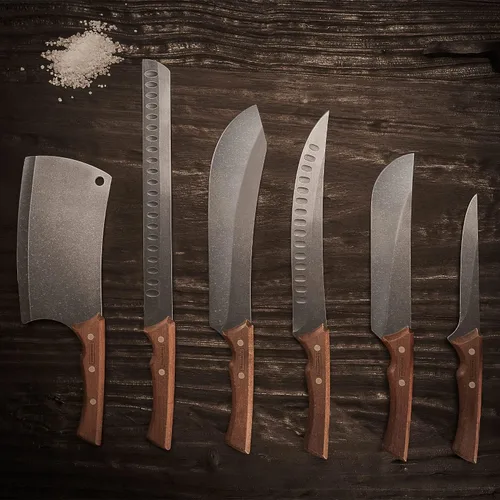 Vista 3 de Tramontina Churrasco - Cuchillo de acero inoxidable de hoja negra de 9.843 in, el mejor diseño para uso en exteriores, cuchillo Gyu, hoja de acero