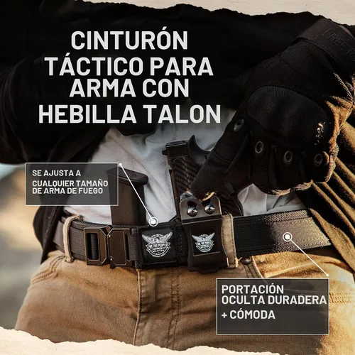 Vista 2 de We The People Holsters - Cinturón táctico para pistola con hebilla de talón - Cinturón táctico para transporte oculto