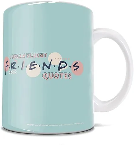 Vista 135 de Trend Setters Friends the Television Show – 25 años – Mercancía oficial – Taza de café o té de cerámica blanca de 11 onzas – perfecta para regalar