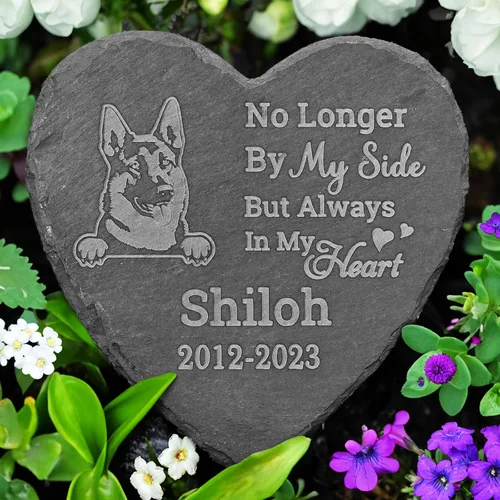 Vista 10 de Piedra conmemorativa de Akita Inu, regalos conmemorativos de Akita Inu, regalos para la pérdida de Akita Inu, en memoria de Akita Inu, regalos