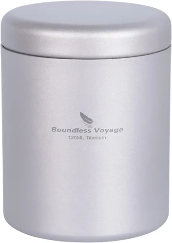 Vista 10 de Boundless Voyage Caja de lata pequeña de titanio, latas de té, latas de café, contenedor de almacenamiento de alimentos para té, café, hierbas