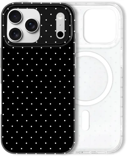 Vista 45 de Hython Funda para iPhone Air, diseño estético de lunares lindos, funda simple de 6.5 pulgadas, delgada, antiarañazos, parachoques de TPU suave, a