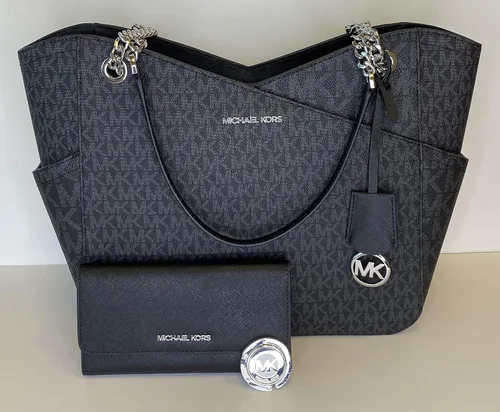 Vista 2 de Michael Kors Jet Set - bolsa de hombro para viaje con cadena grande cartera triple Michael Kors Jet Set