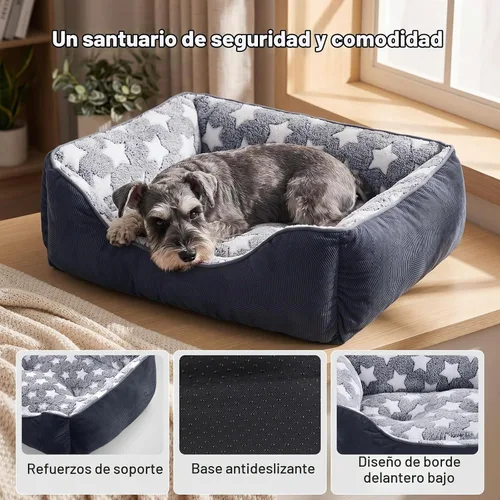 Vista 4 de GASUR Camas para Perros Tamaño Small Plus, Cama Lavable para Perros Pequeños, Sofá Cama Ortopédico para Mascotas, Cuna para Mascotas con Base