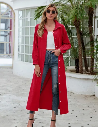 Vista 2 de Sopliagon - Vestido de algodón y lino para mujer, diseño de camisa, estilo casual, suelto y largo