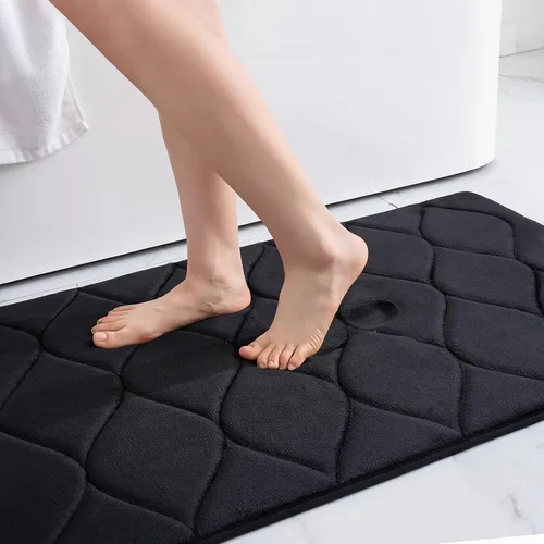 Vista 29 de Colorxy - Alfombra de baño de espuma viscoelástica, ultrasuave y antideslizante, absorbe el agua, lavable a máquina, tapete para suelos de ducha