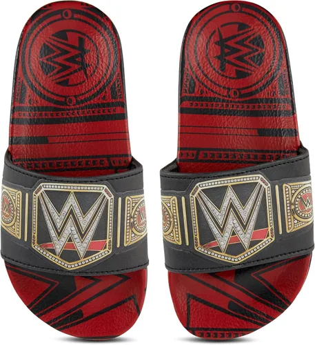 Vista 2 de WWE Sandalias con cinturón de campeonato para niños, John Cena, Roman Reigns, Seth Rollins World Wrestling Champion - Sandalias deslizantes