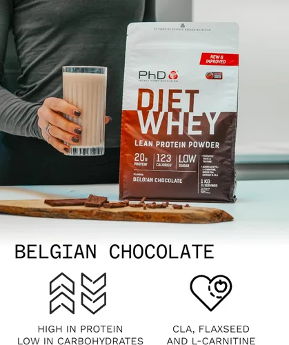 Vista 3 de PhD Suero Dietético 2.2 lbs Chocolate Belga