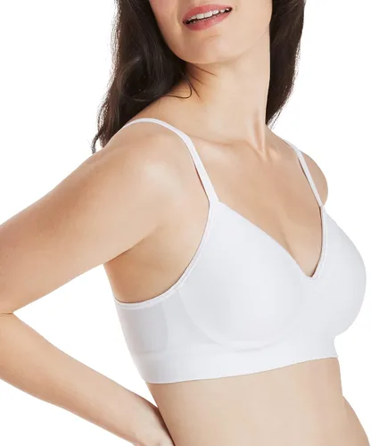 Vista 2 de Hanes Brasier convertible sin costuras sin costuras para mujer con absorción de humedad, Blanco