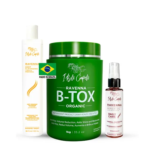 Vista 10 de I Belli Capelli Ravenna Kit - Reparación de B-tox para el cabello + champú