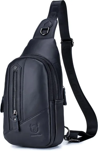Vista 110 de LUKZIJAES Bolso bandolera de cuero genuino para hombre