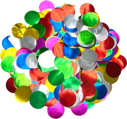Vista 8 de Ultimate Confetti, Círculos de confeti biodegradables azul bebé, resistentes al fuego y caída lenta, confeti de papel de seda redondo para uso
