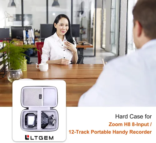 Vista 7 de L LTGEM Estuche de almacenamiento EVA para Zoom H8 de 12 pistas/Tascam Portacapture X8 Portátil Práctico Grabador - Bolsa de transporte protectora