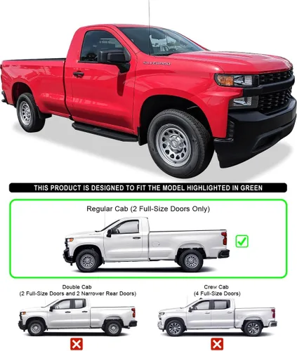 Vista 6 de HD Ridez Tablero de estilo plano negro compatible con Chevy Silverado GMC Sierra 1500 2019-2025 Regular Cab y Silverado 1500 LTD Sierra 1500 LD 2022