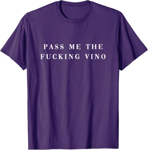 Vista 40 de Pásame el maldito Vino. Camiseta divertida con texto en inglés «Wine nice lettering AM PM Fun»