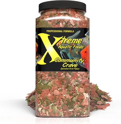 Vista 11 de Xtreme Community Crave Flake - Mezcla de krill y espirulina para colores vibrantes, apoyo inmunológico y salud digestiva, nutrición de peces