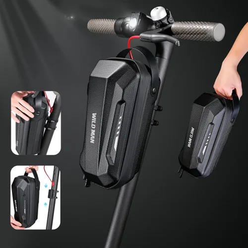 Vista 2 de WILD MAN Bolsa de almacenamiento de scooter resistente a la lluvia de liberación rápida para scooters de equilibrio Kick Scooters bicicleta plegable